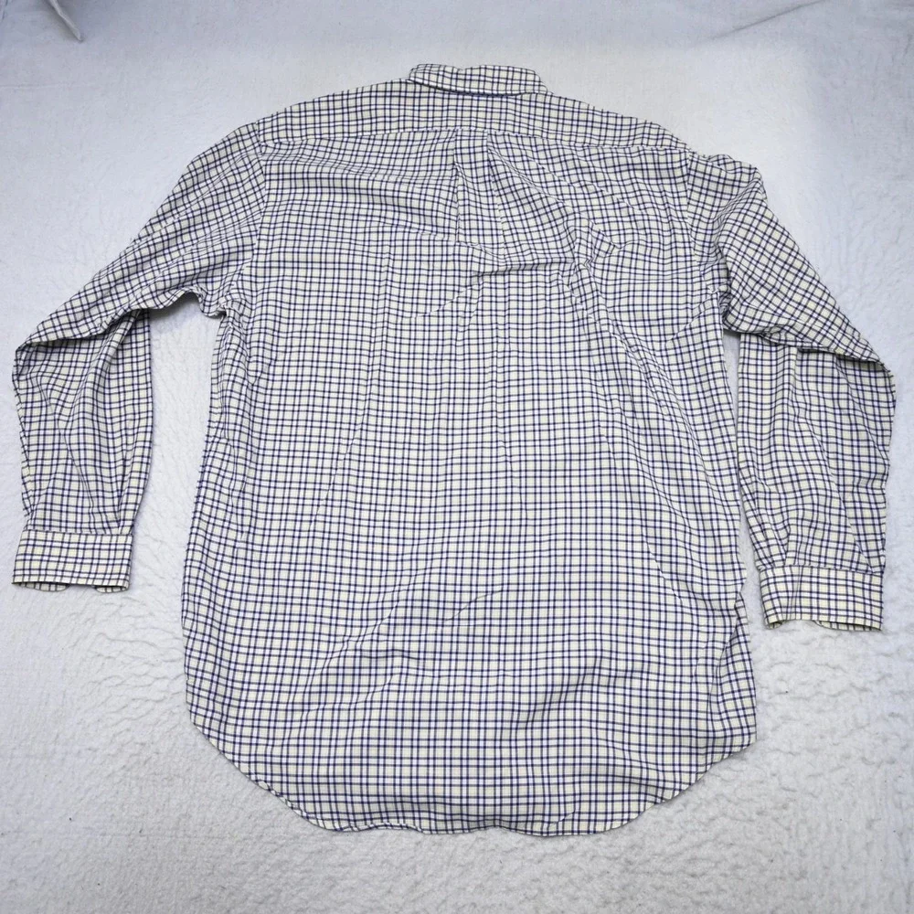Polo Golf Ralph Lauren Dress Shirt Tilden Plaid Long Sleeve Button Up Men Medium